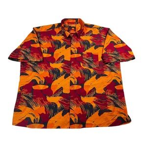 Warrior‎ Co Mens 4XL Hot Summer Brushstroke Camo Button Up Shirt Short Sleeve